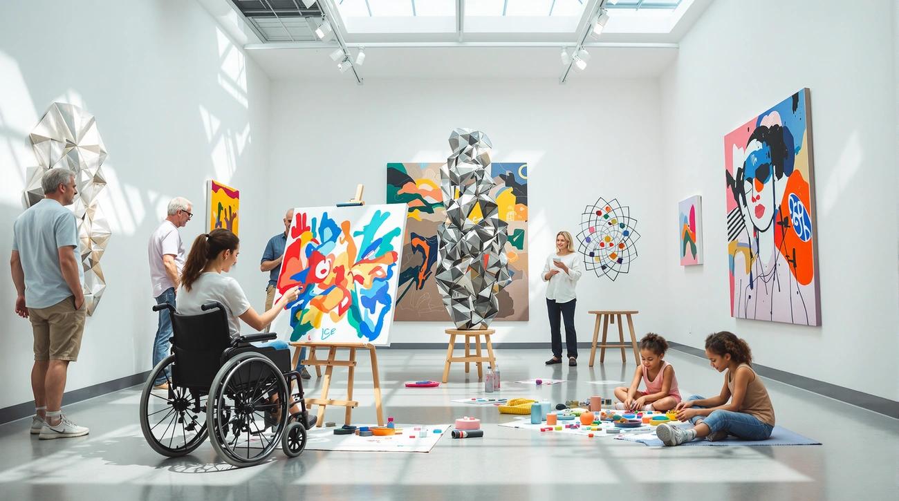 Moderne Kunst inklusiv gelebt